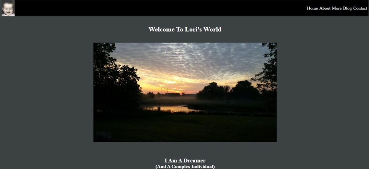 Homepage screenshot of Project One